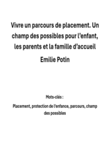 vivre un parcours de placement 